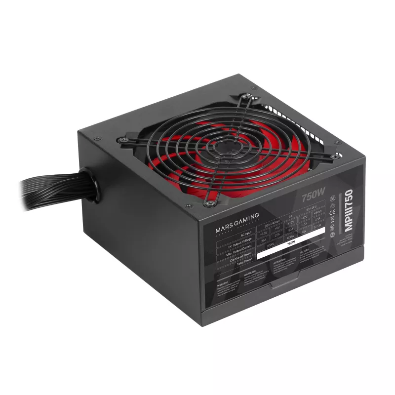 Mars Gaming MPIII750 PC napájací zdroj 750W ATX 85 % účinnosť 5 rokov záruka