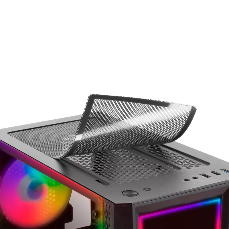 Mars Gaming MC-ART čierna ATX herná PC skriňa obojstranne temperované sklo ARGB 12 režimov 12cm ventilátor