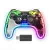 Mars Gaming MGP-24 Wireless gamepad 2.4GPRO Neon RGB duálna haptická vibrácia analógové joysticky ovládač pre PC PS3 PS4 XBOX360 Raspberry Pi Mac Android
