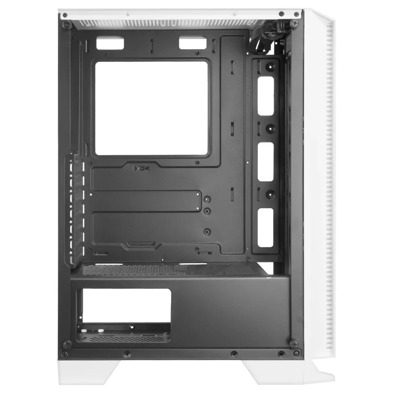 Mars Gaming MC-C biela PC ATX skriňa kovový mesh predný panel temperované sklo 3 predné 120-mm FRGB ventilátory