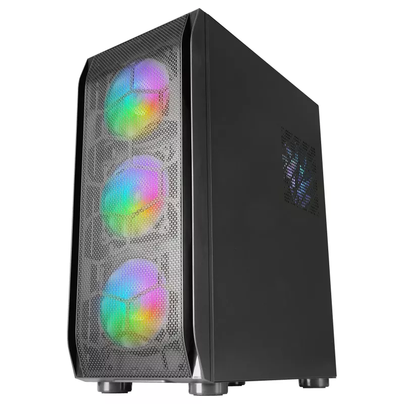 Mars Gaming MC-KX čierna Premium E-ATX herná veža FREEZER CPU systém 5 ultra tichých ARGB ventilátorov ARGB ovládač a RF ovládač Mesh predná časť