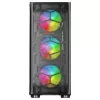 Mars Gaming MC-KX čierna Premium E-ATX herná veža FREEZER CPU systém 5 ultra tichých ARGB ventilátorov ARGB ovládač a RF ovládač Mesh predná časť