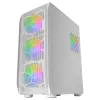 Mars Gaming MC-KX biela Premium E-ATX herná veža FREEZER CPU systém 5 ultra tichých ARGB ventilátorov ARGB ovládač a RF ovládač Mesh predná časť