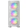 Mars Gaming MC-KX biela Premium E-ATX herná veža FREEZER CPU systém 5 ultra tichých ARGB ventilátorov ARGB ovládač a RF ovládač Mesh predná časť