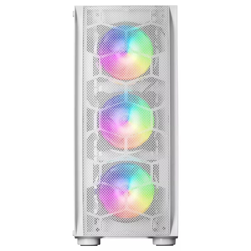 Mars Gaming MC-KX biela Premium E-ATX herná veža FREEZER CPU systém 5 ultra tichých ARGB ventilátorov ARGB ovládač a RF ovládač Mesh predná časť