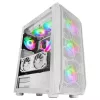 Mars Gaming MC-KX biela Premium E-ATX herná veža FREEZER CPU systém 5 ultra tichých ARGB ventilátorov ARGB ovládač a RF ovládač Mesh predná časť