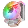 Mars Gaming MCPU-VR Pink CPU chladič Dual Infinity Mirror ARGB 4 HCT-Heatpipes 180W TDP Ultra-tichý PWM 12cm ventilátor