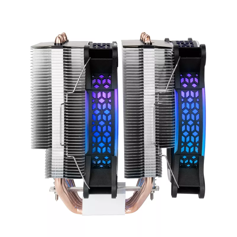 Mars Gaming MCPU-XT čierny CPU chladič Dual-Tower chladenie 6 HCT-Heatpipes TDP 300W 2 ARGB PWM 12cm ventilátory