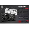 Mars Gaming MF-NCLX2W ventilátor do počítačovej skrine 12 cm biely 2 ks