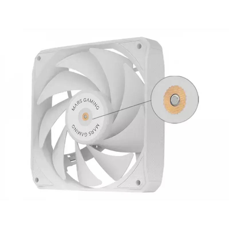 Mars Gaming MF-NCLX2W ventilátor do počítačovej skrine 12 cm biely 2 ks