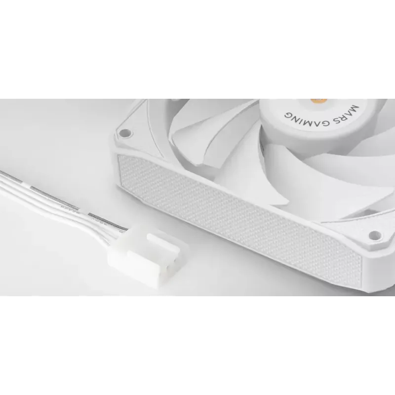 Mars Gaming MF-NCLX2W ventilátor do počítačovej skrine 12 cm biely 2 ks