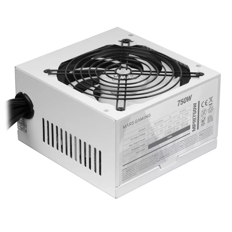 Mars Gaming MPIII750W napájací zdroj 750 W 20+4 pin ATX ATX biely