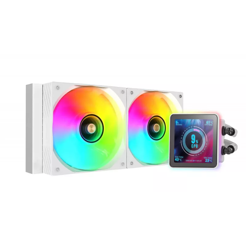 Mars Gaming ML-VISIONPRO240W kvapalinový chladič procesora All-in-One 12 cm biely 1 ks