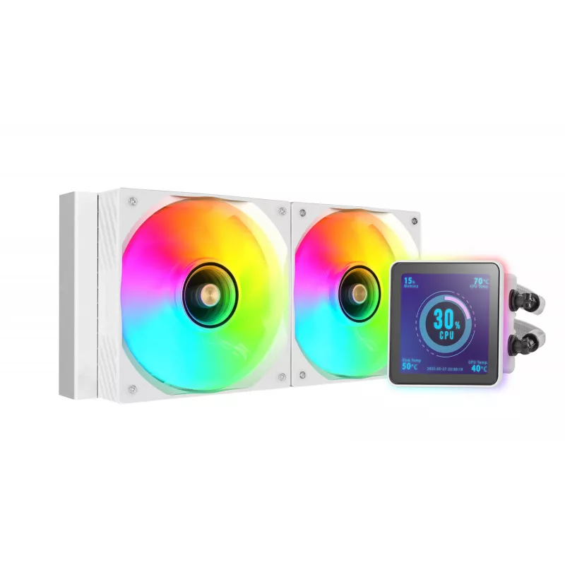 Mars Gaming ML-VISIONPRO240W kvapalinový chladič procesora All-in-One 12 cm biely 1 ks