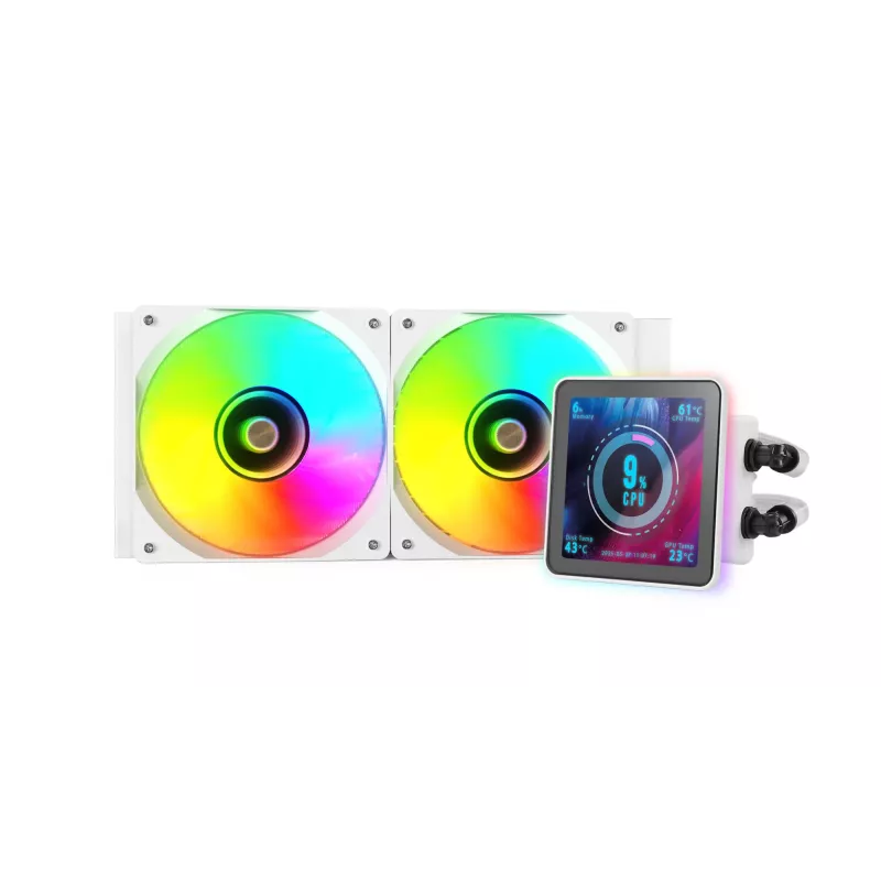 Mars Gaming ML-VISIONPRO240W kvapalinový chladič procesora All-in-One 12 cm biely 1 ks
