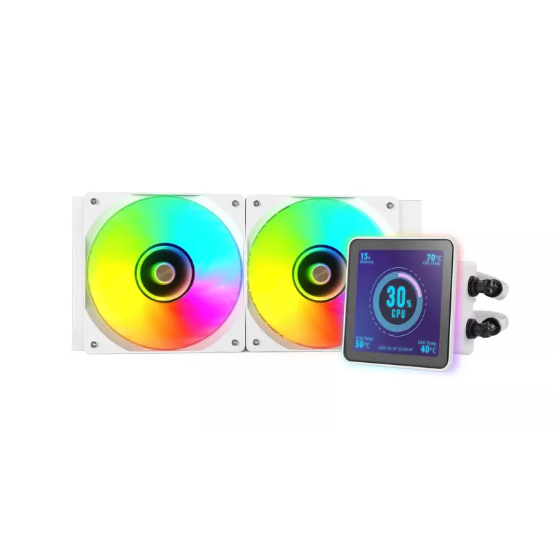 Mars Gaming ML-VISIONPRO240W kvapalinový chladič procesora All-in-One 12 cm biely 1 ks