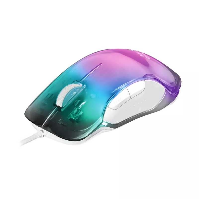 Mars Gaming MMGLOW Chroma-Glow RGB herná myš zrkadlový povrch ultralehká 12800 DPI biela