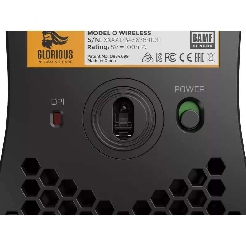 Glorious Gaming Glorious Model O Wireless - matná čierna, pravá ruka, optická, RF bezdrôtová, 19000 DPI, 1 ms, čierna