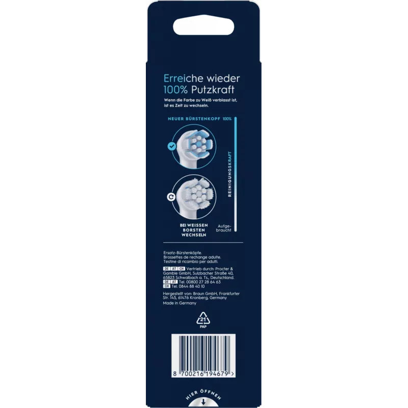 Oral-B hlavica zubnej kefky 6 ks biela