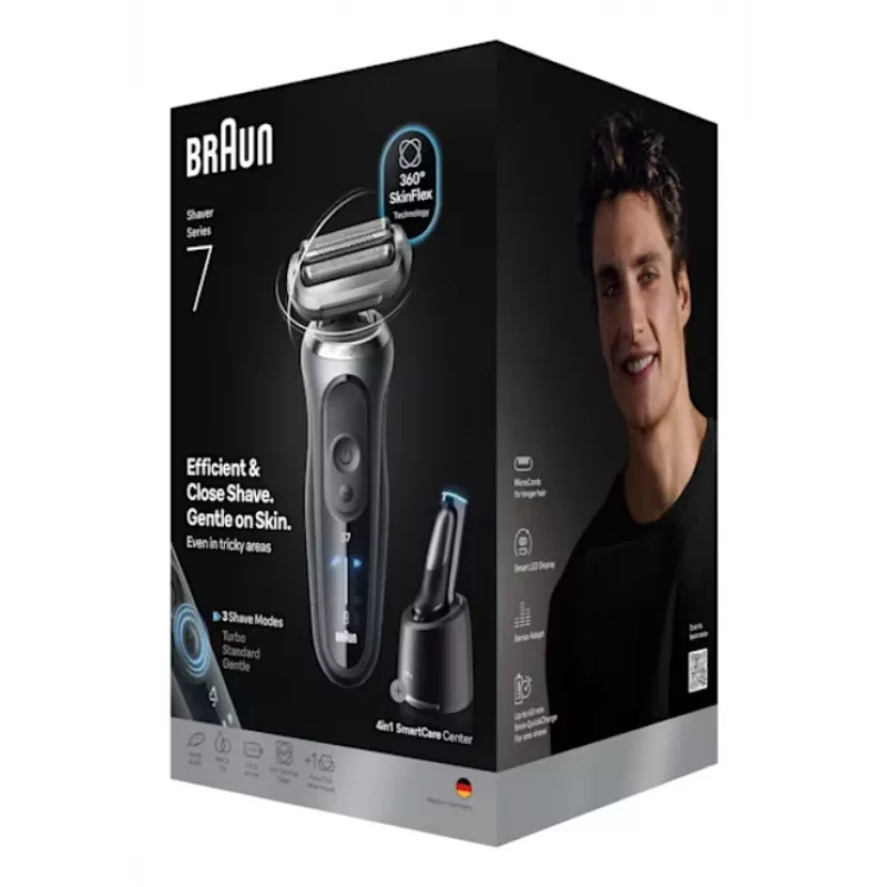Fóliový holiaci strojček Braun Series 7 72-C7200CC čierna nehrdzavejúca oceľ lítium-iónový
