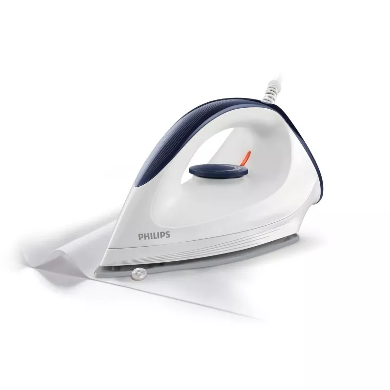 Philips GC160/02 suchá žehlička, suchá žehlička, DynaGlide žehliaca plocha, 1,8 m, biela, 1200 W