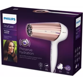 Sušič vlasov Philips MoistureProtect Sensor HP8280/00 — 2300 W, DC motor, 6 rýchlostí, ionizačný, studený vzduch, fialová/biela