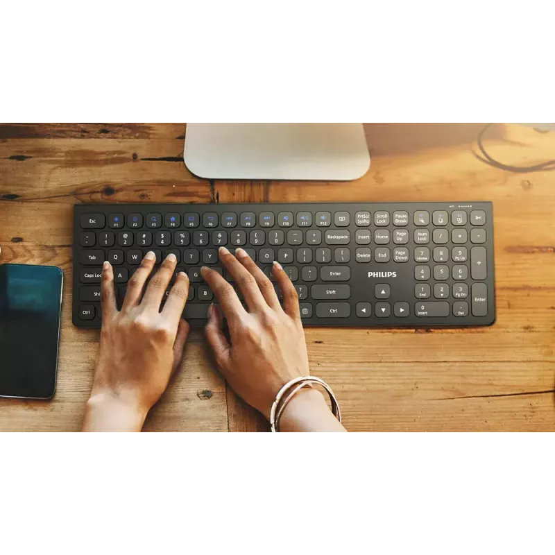Philips 3000 series SPT6307B/31 klávesnica myš súčasťou univerzálna RF bezdrôtová QWERTY anglická čierna