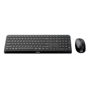 Philips 4000 series SPT6407B/31 klávesnica myš súčasťou univerzálna RF bezdrôtová + Bluetooth QWERTY nemecká čierna