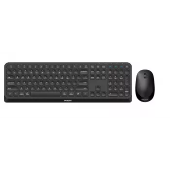 Philips 4000 series SPT6407B/31 klávesnica myš súčasťou univerzálna RF bezdrôtová + Bluetooth QWERTY nemecká čierna