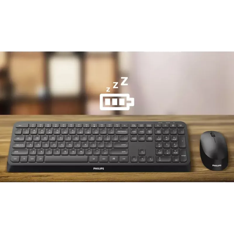 Bezdrôtová obojručná optická myš Philips SPK7307WL/00 — RF bezdrôtová, 1600 DPI, 3 tlačidlá, biela