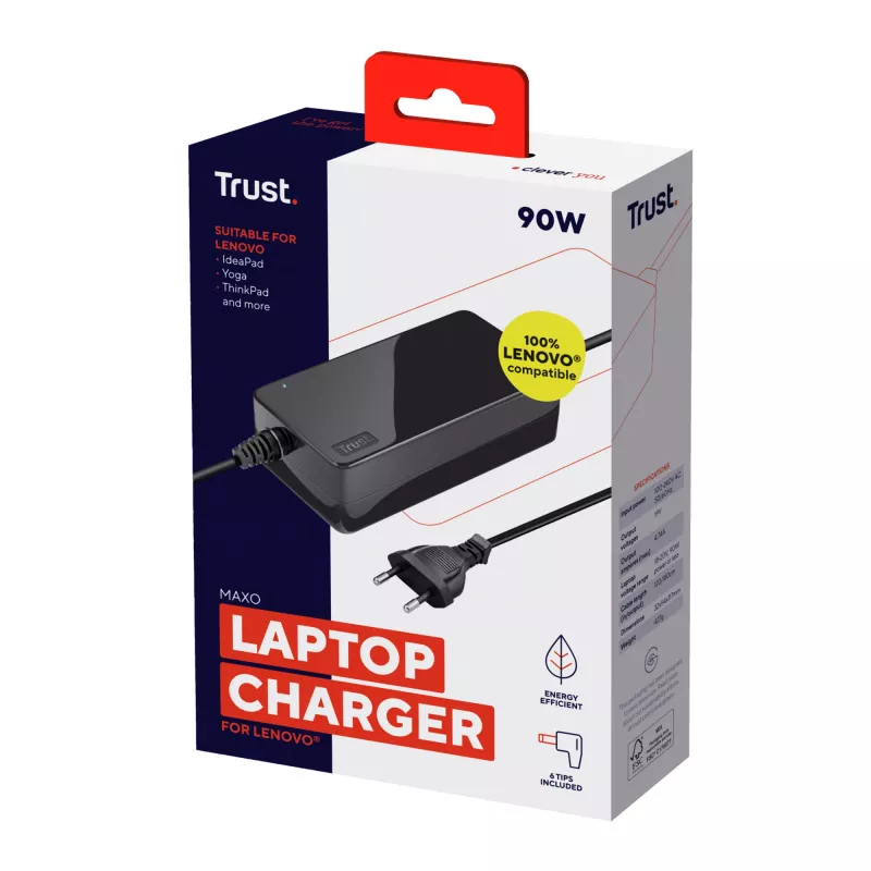 Trust 23394 napájací zdroj/invertor interiérový 90 W čierny
