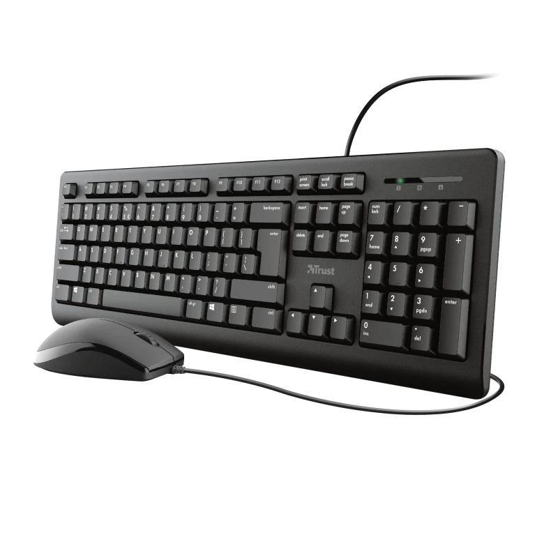 Trust Primo klávesnica myš súčasťou univerzálna USB AZERTY belgická čierna