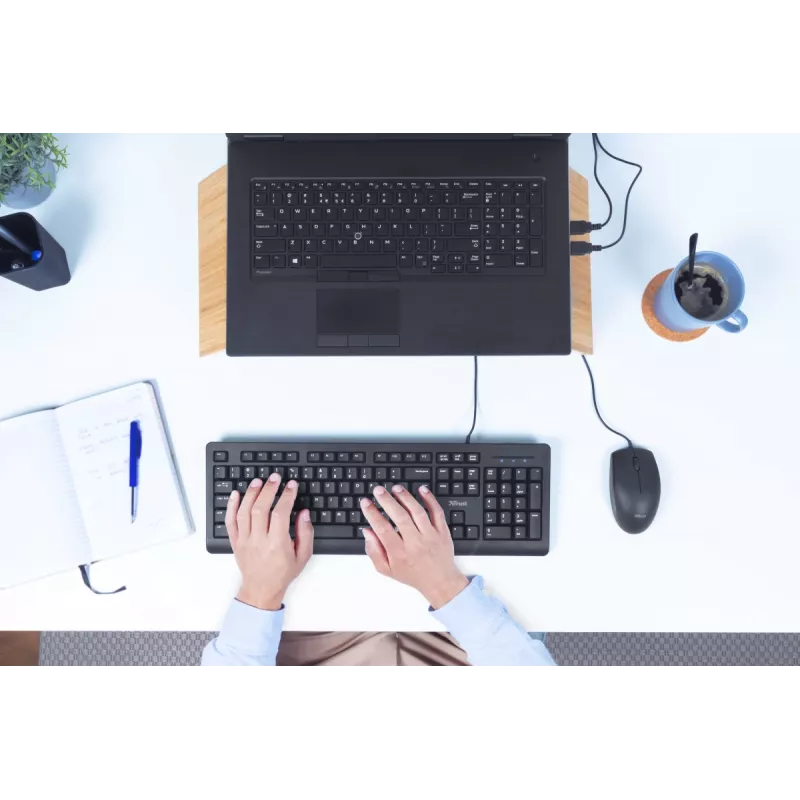 Trust Primo klávesnica univerzálna USB AZERTY belgická čierna