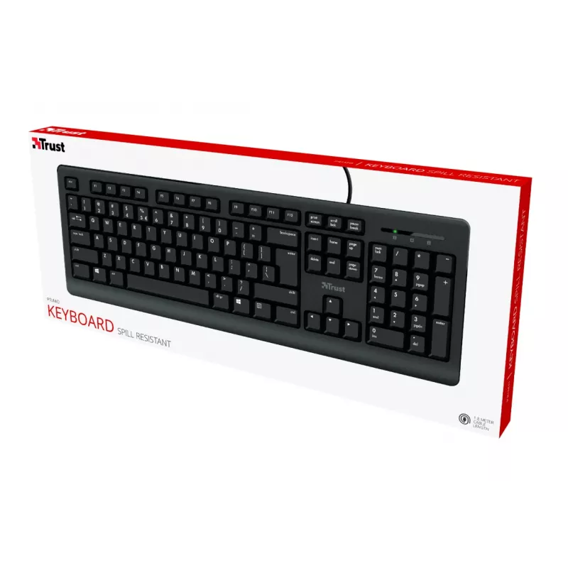 Trust Primo klávesnica univerzálna USB AZERTY belgická čierna