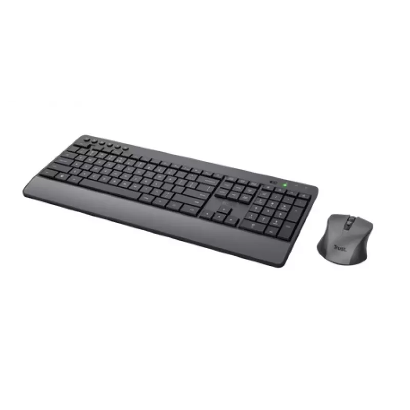 Trust TKM-450 Comfort Wireless súprava klávesnica-myš, Full-Size (100%), bezdrôtová, RF bezdrôtová, QWERTY, čierna, myš súčasťou