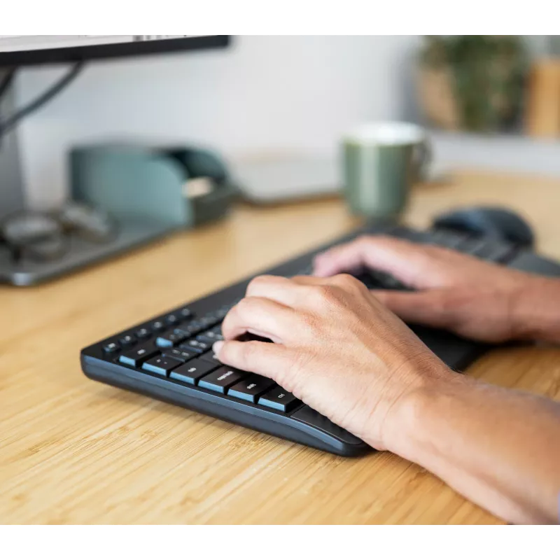 Trust Trezo klávesnica myš súčasťou kancelária RF bezdrôtová AZERTY belgická čierna