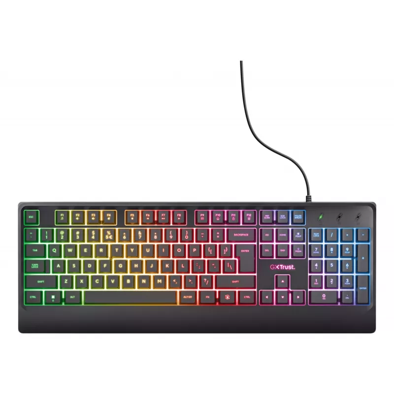 Trust GXT 792 Quadrox klávesnica myš v balení gaming USB QWERTY belgická čierna