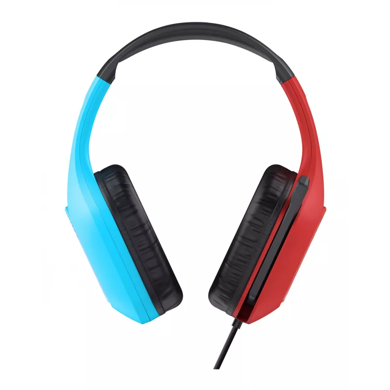 Trust GXT 416S Zirox Headset káblový s hlavovým mostom gaming čierna, tyrkysová, červená