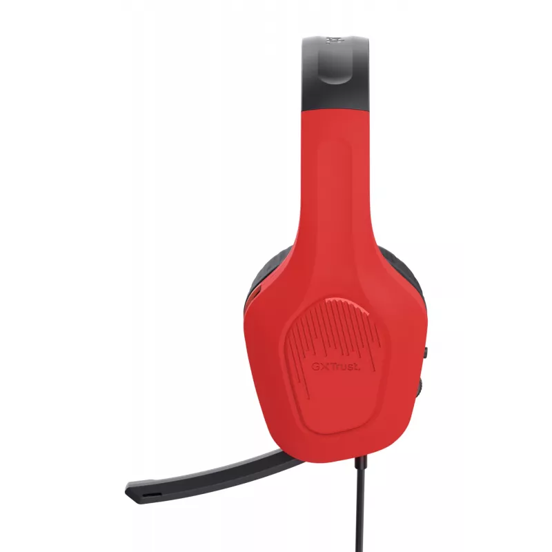 Trust GXT 416S Zirox Headset káblový s hlavovým mostom gaming čierna, tyrkysová, červená
