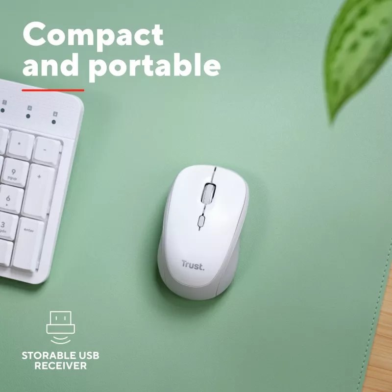 Trust Yvi+ myš univerzálna obojručná RF wireless + Bluetooth optická 1600 DPI