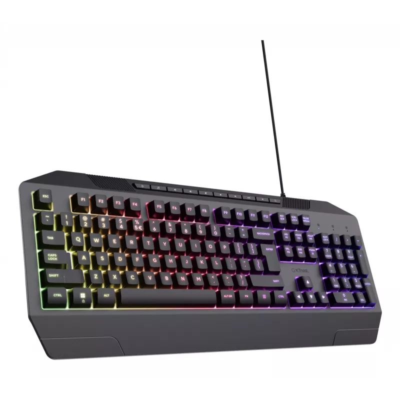 Trust GXT 836 Evocx klávesnica gaming USB AZERTY belgická čierna
