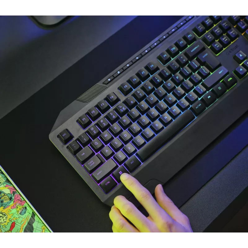 Trust GXT 836 Evocx klávesnica gaming USB AZERTY belgická čierna