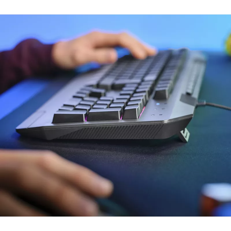 Trust GXT 836 Evocx klávesnica gaming USB AZERTY belgická čierna