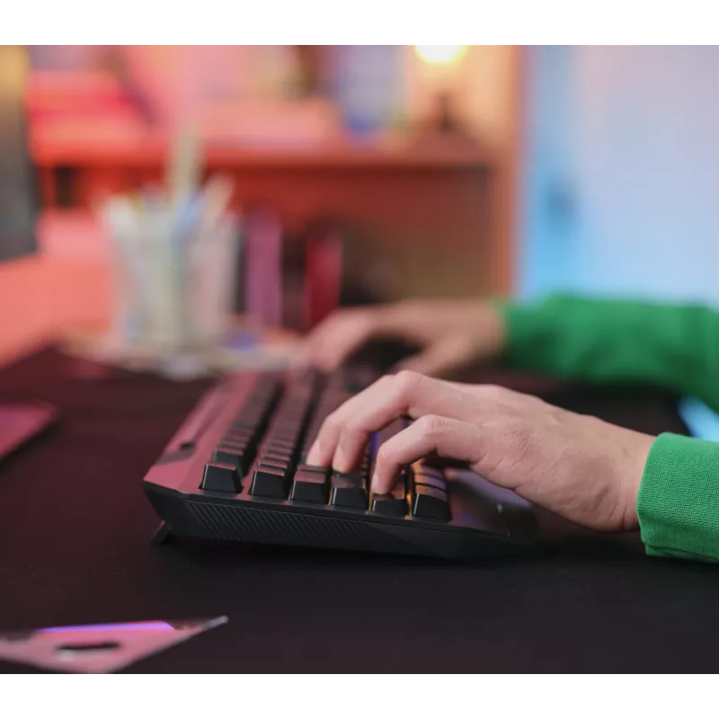 Trust GXT 836 Evocx klávesnica gaming USB AZERTY belgická čierna