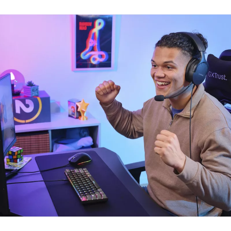 Trust GXT 867 Acira klávesnica gaming USB AZERTY belgická čierna, sivá