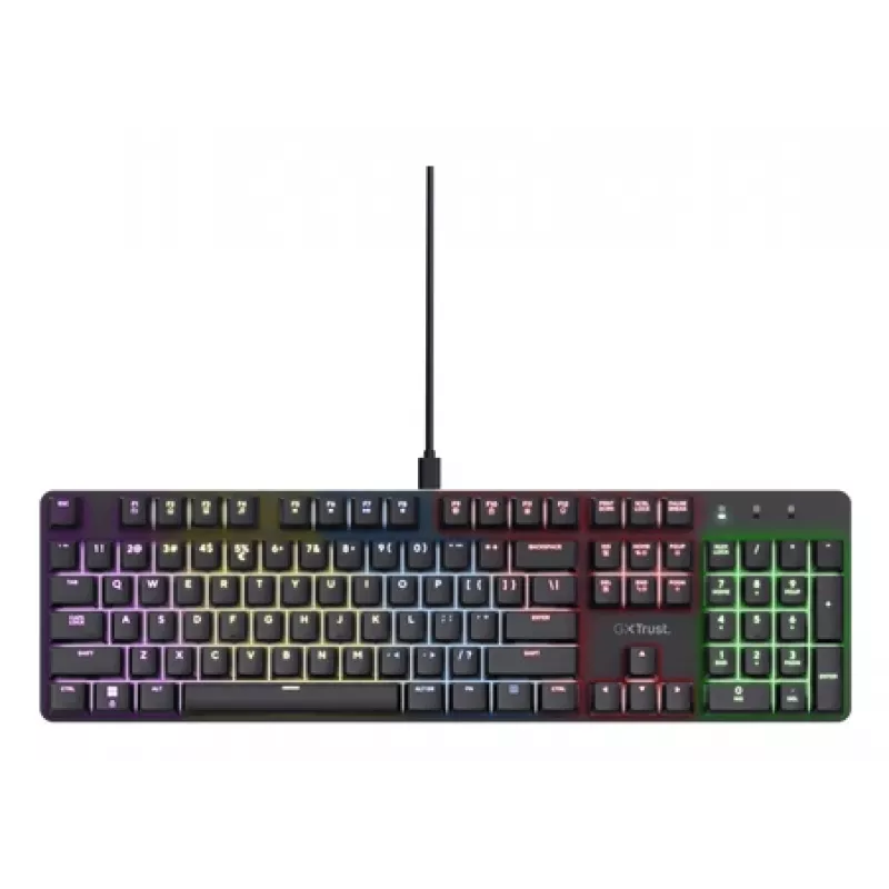 Trust GXT 871 Zora klávesnica gaming USB AZERTY belgická čierna