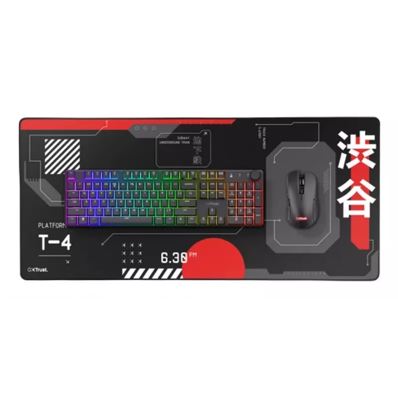 Gaming podložka pod myš TRUST GXT 759 XXL — 900×400 mm, PET, čierna/červená