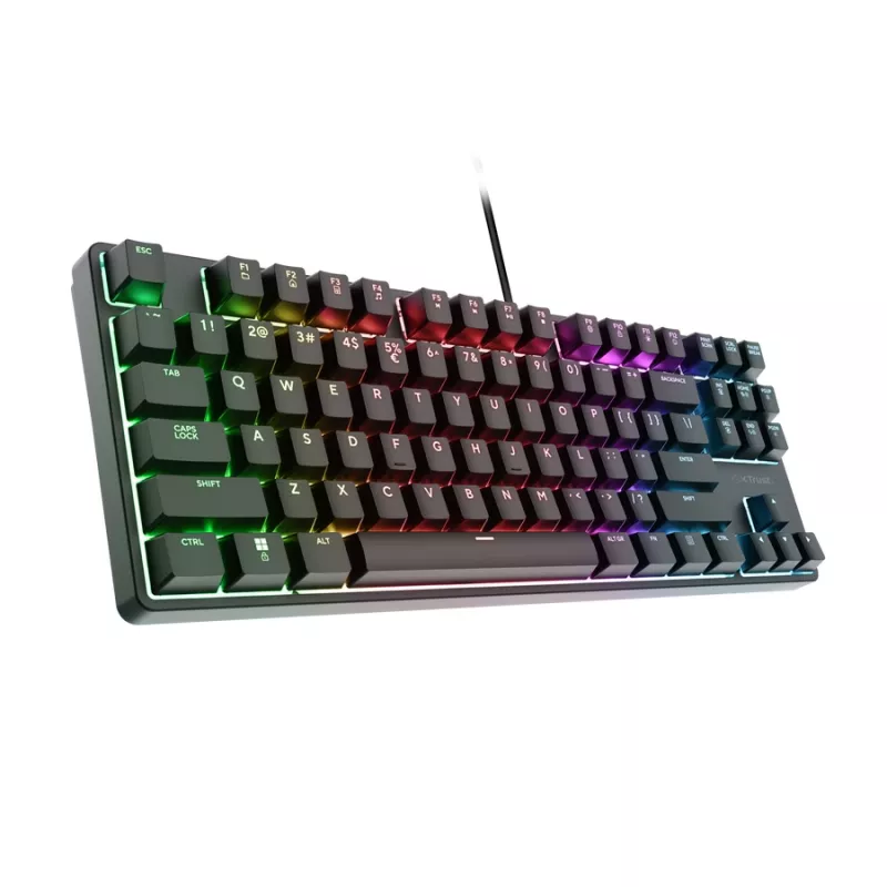 Trust GXT 864 Cada klávesnica gaming USB QWERTY anglická čierna