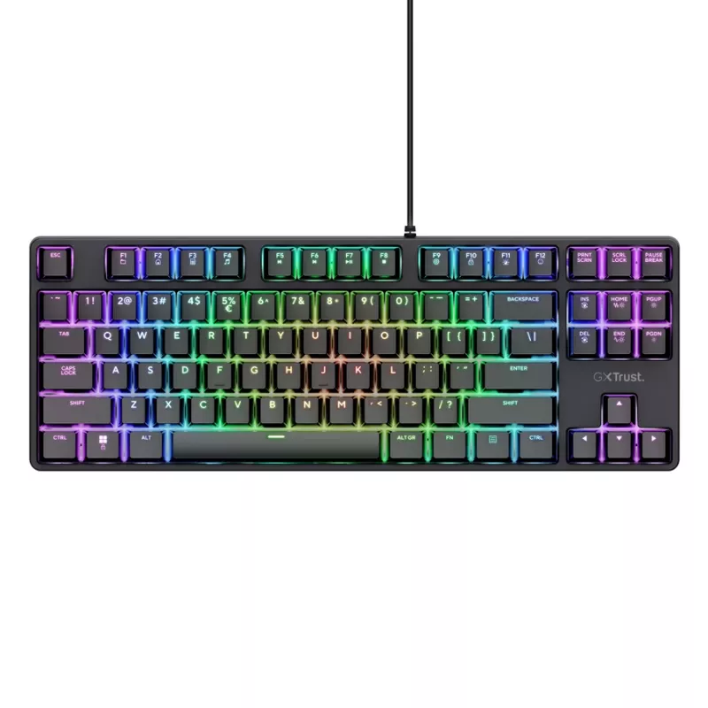 Trust GXT 864 Cada klávesnica gaming USB QWERTY anglická čierna