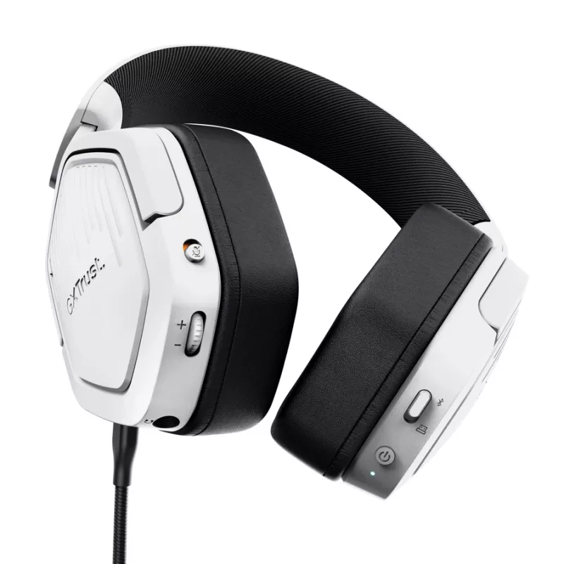 Trust GXT 493PS Carus Headset káblový & bezdrôtový s hlavovým mostom gaming Bluetooth biela